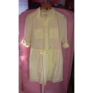 Gap Yellow Button-Front Dress